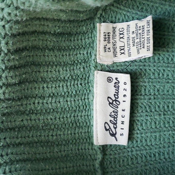 100% Cotton Sweater 2X Soft Green - Picture 5 of 7